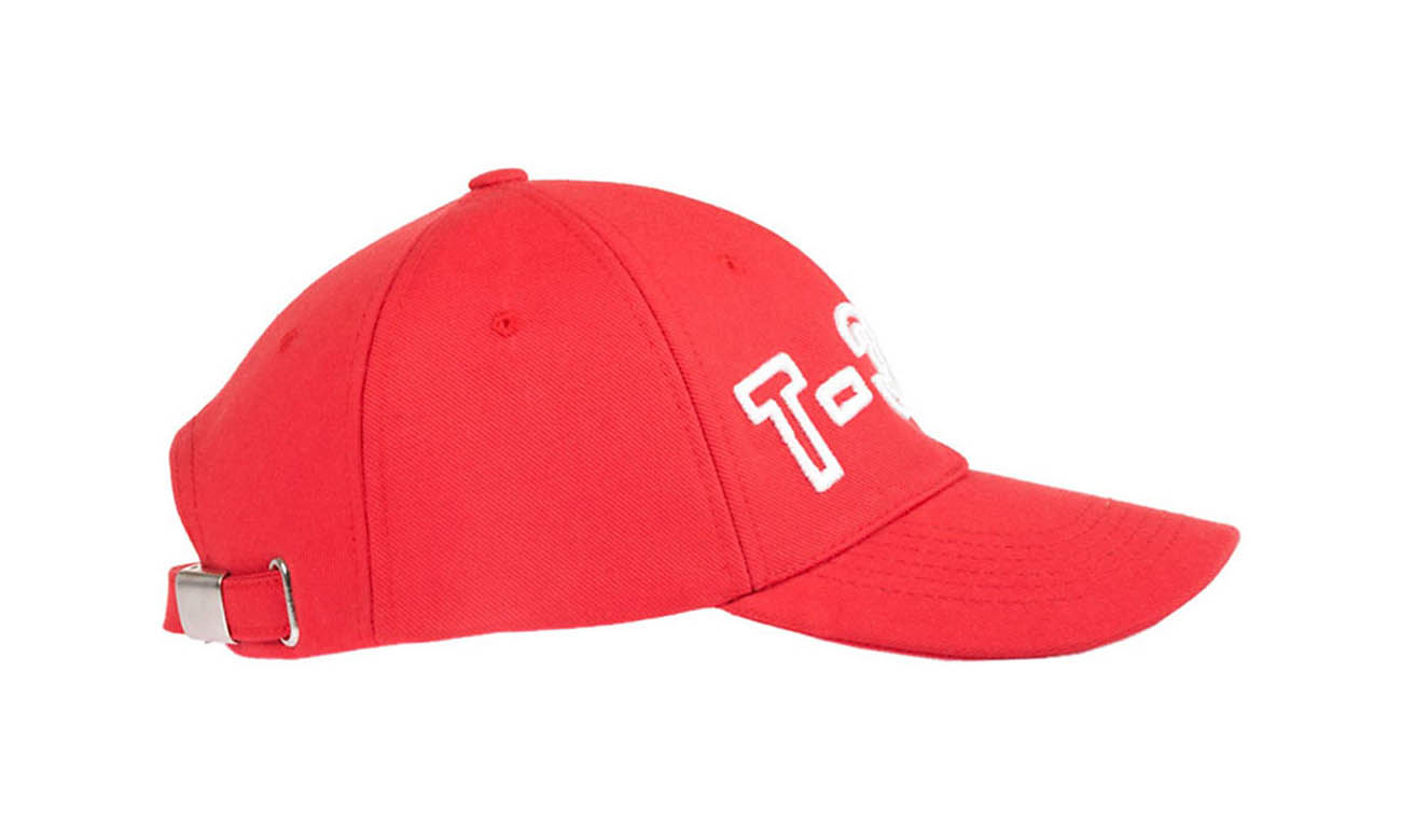 Basecaps T-300 Rot Seitlich Links