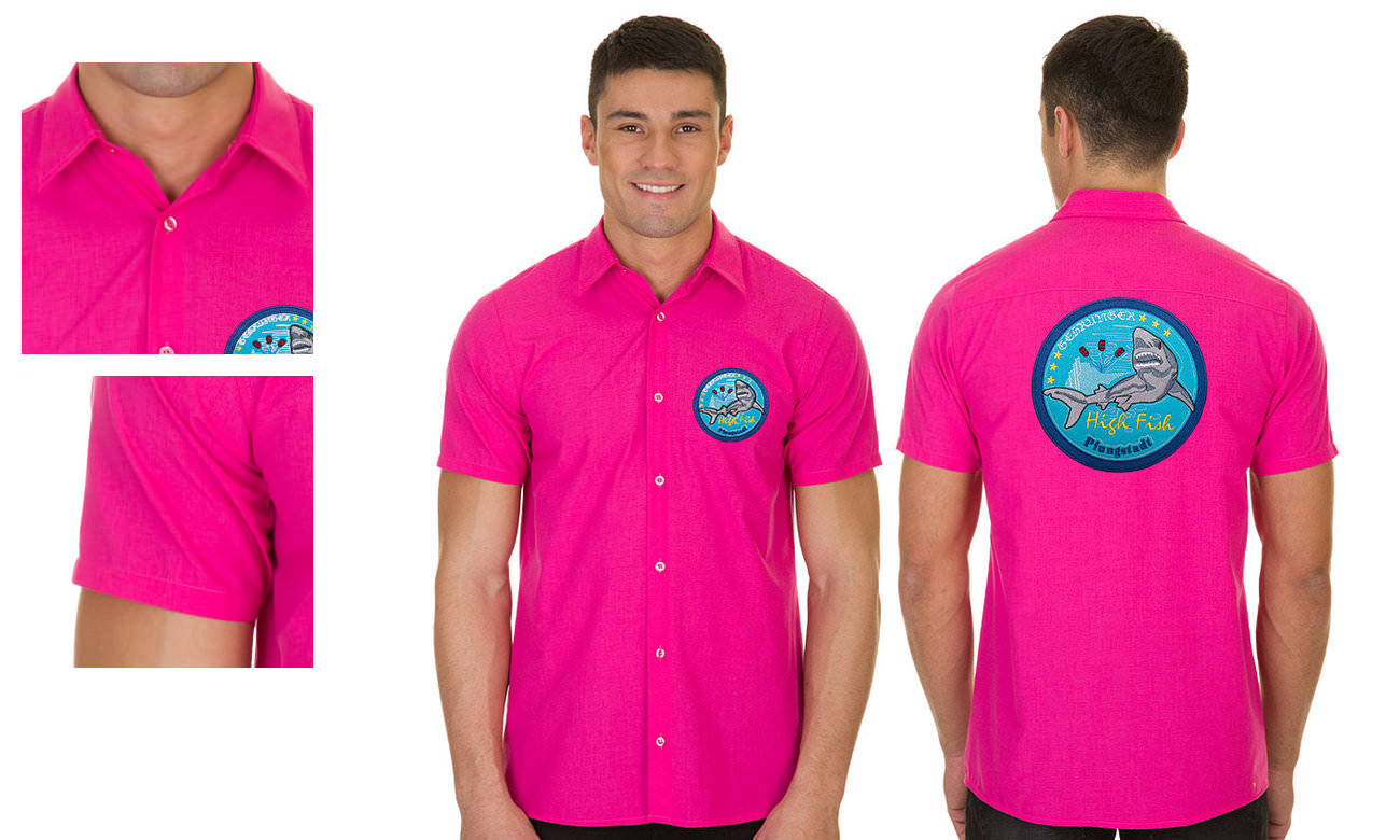 Hemden-Blusen Kurzarm ST-501 Pink Herren