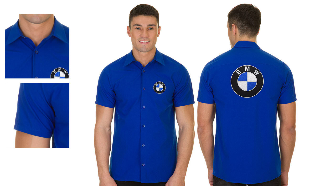 Hemden-Blusen Kurzarm ST-501 Royalblau Herren