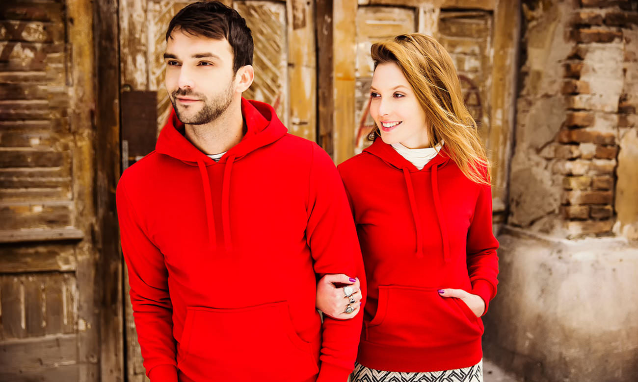 Kapuzen-Sweater ST-340 Rot Fashion
