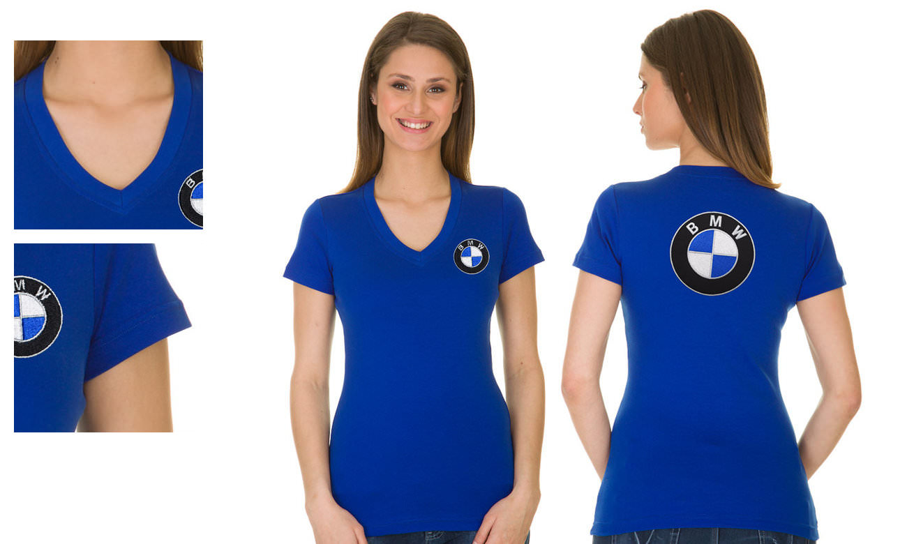 T-Shirts V-Ausschnitt Kurzarm ST-105 Royalblau Damen